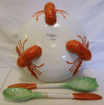 carlton ware lobster salad bowl and servers